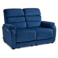 thumbnail image 4 of MCombo Zero Wall Hugger Power Recliner Loveseat for Living Room, RVs, Small Spaces, Fabric, Navy Blue, 4 of 7