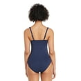 thumbnail image 6 of LIORA Women Tummy Control Lace Up One Piece Swimsuit Ruched Push Up Bathing Suit Blue, 6 of 6