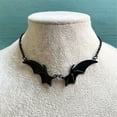 thumbnail image 6 of Jierger Necklace Bat Necklace Earrings Set Vintage Gothic Necklace Earrings Cubic Zirconia Inverted Bat Festive Funny Animal Necklace Animal for Halloween Christmas Valentine Party Birthday Gift, 6 of 9