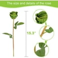 thumbnail image 3 of Artificial Roses Spring Flowers for St. Patrick's Day, Silk Green Roses Bouquet for St. Patrick's Day Home Decoration, Green Faux Roses for Valentine's Day and Wedding, 3 of 5