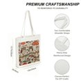 thumbnail image 3 of COMIO  Canvas Tote Bag Large Women Casual Shoulder Bag Handbag Reusable Beach Shopping Grocery Bag For Outdoors, 3 of 5