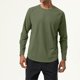 thumbnail image 1 of pstuiky camisetas de manga larga para hombre, Camiseta deportiva de manga larga para hombre, de color nude, de alta elasticidad y cuello redondo, para correr. salir tops xxl, 1 of 4