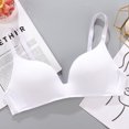thumbnail image 1 of Sujetador de realce sin aros para mujer, ropa interior Sexy, transpirable, fino, 12 colores, fruncido, 1 of 4