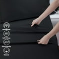 thumbnail image 4 of Cotton King Flat Sheet Only, 600 Thread Count 100% Egyptian Cotton Top Sheet 1Pcs, Cool & Breathable Flat Bed Sheets Wrinkle, Fade, Stain Resistant (Black King), 4 of 7