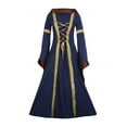 thumbnail image 2 of Jacenvly New Guest Dress for the Wedding Women's Medieval Renaissance Women's Dress New Arrivals Dresses Dark Blue Xxl, 2 of 5