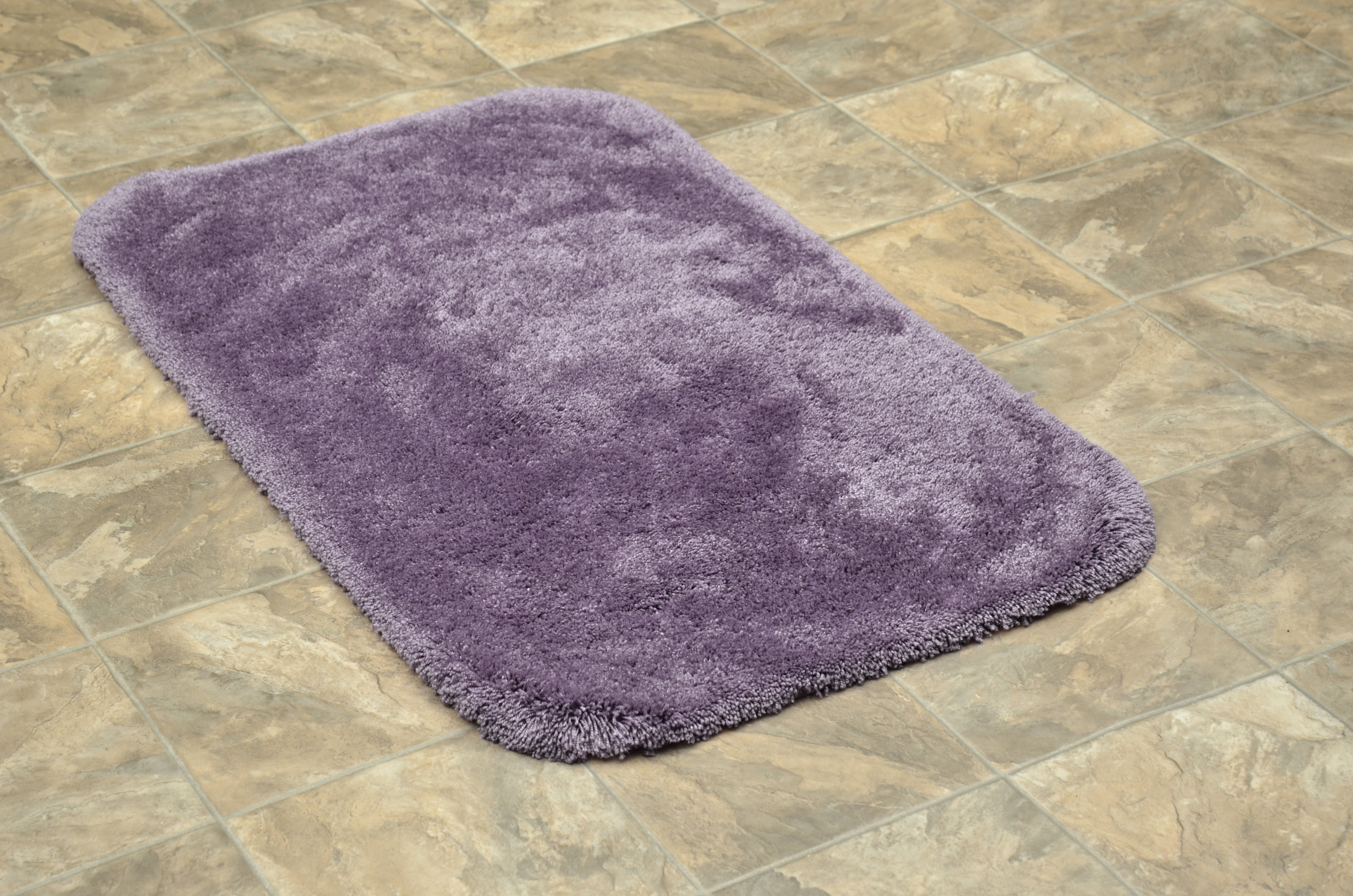 Garland Rug Finest Luxury Washable Nylon Purple Bath Rug, 24" x 40"