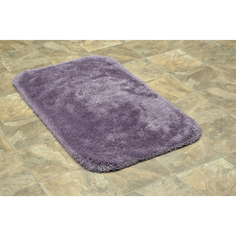 Hayzley Bath Rug Union Rustic Color: Purple, Size: 26 W x 44 L