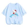 thumbnail image 4 of Camiseta de verano de Hello Kitty, camiseta de camionero para niños, camiseta de anime Kawaii, ropa informal de dibujos animados, camiseta, ropa para niños, camisetas para niñas y niños, 4 of 5