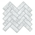 thumbnail image 3 of Marble Herringbone Peel And Stick Backsplash, 3 of 7