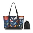thumbnail image 7 of FORMRS Canvas Laptop Tote Bag for Women with 15.6" Computer Compartments Shoulder Handbag, Art Flowers, 7 of 7
