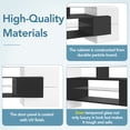 thumbnail image 5 of Royard Oaktree TV Stand with LED Lights for TVs up to 80" Unique Shape TV Media Console with Storage Cabinets and Glass Shelves High Gloss Entertainment Center for Living Room Bedroom, Black&White, 5 of 7