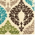 thumbnail image 3 of Claremont Damask Turquoise/Creme Rug, Multiple Sizes, 3 of 4