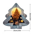 thumbnail image 2 of Metal Hanging Christmas Tree Wind Decorations - Festive Garden Spinners with Twinkling Lights & Cozy Winter Scene Design, 2 of 7