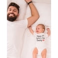 thumbnail image 2 of Tstars Boys Unisex Gifts for Dad Father's Day Shirts Happy First Father's Day Daddy Infant Gift for New Dad Baby Shower Cool Best Gift for Dad Baby Bodysuit, 2 of 7