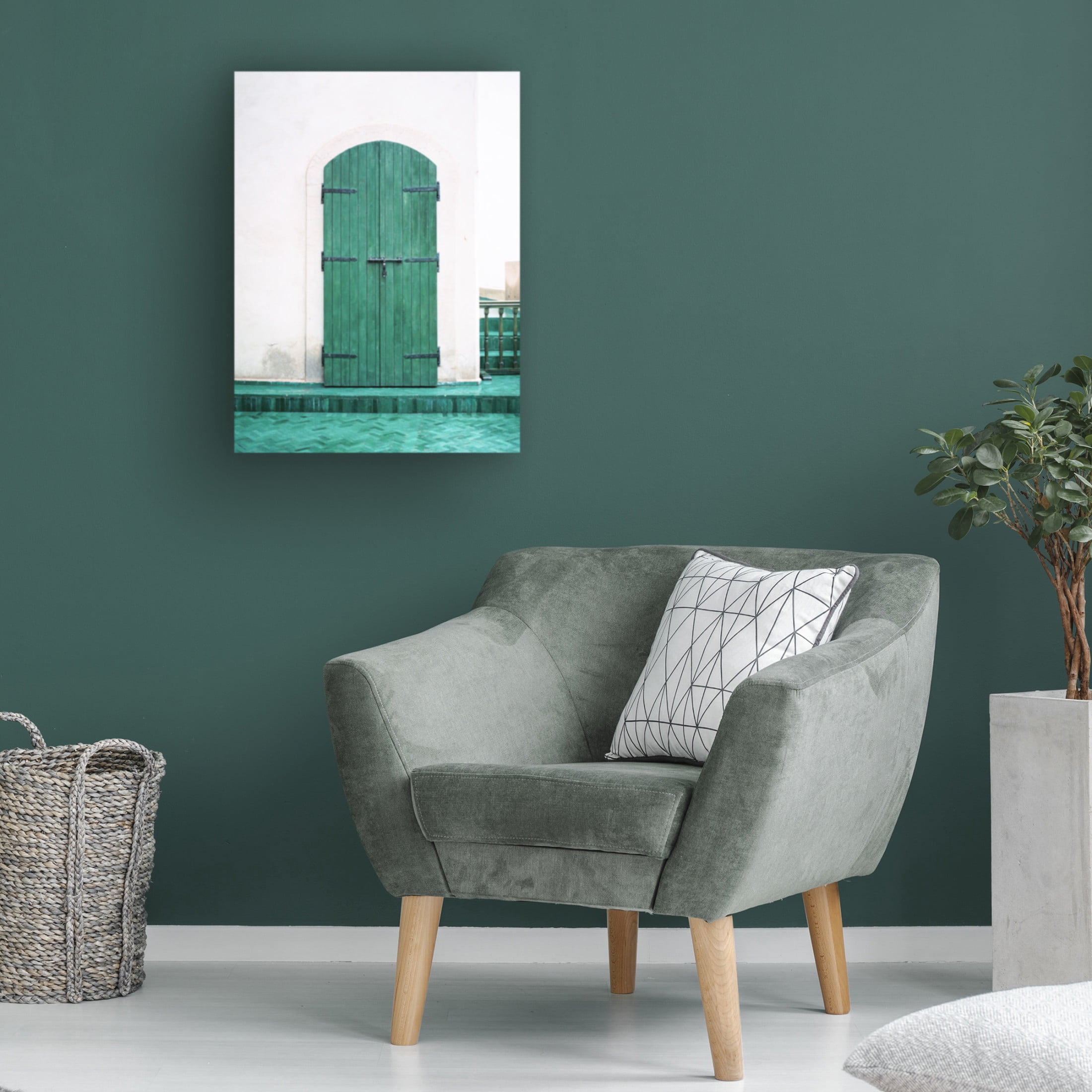 Trademark Fine Art Raisa Zwart  Marrakesh Green Door Canvas Wall Art