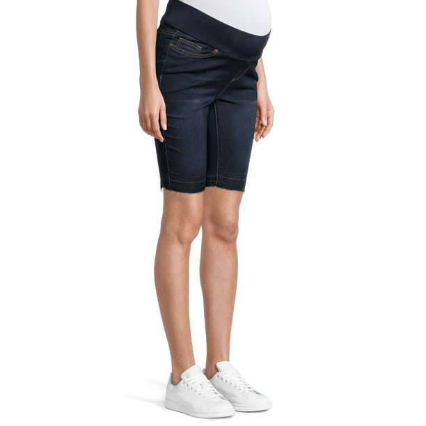 Oh! Mamma Oh! Mamma Women's Maternity Bermuda Shorts with Release Hem