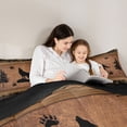 thumbnail image 5 of Feelyou Jungle Wildlife Wolf Twin Comforter Sets, Brown Rustic Cabin Bedding Set, 2 Pieces, 5 of 8