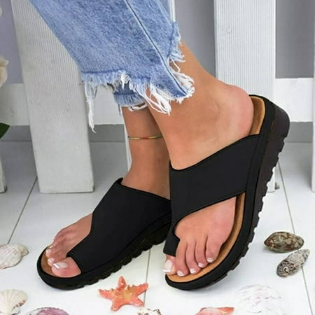 

Sodopo Women s Wedge Sandals Casual Clip Toe Summer Beach Sandals Fashion Ladies Plain Open Toe Platform Dress Shoes