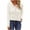 Beige, variant on Otntypg Women's Waffle Knit Henley Tops Fall Lightweight Casual Long Sleeve Blouses Trendy Solid Color Slim Fit Button Down V Neck Pullover Shirt White M