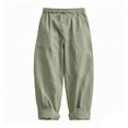 thumbnail image 3 of XIAOCHA Drawstring Waist Pants for Men Casual Everyday Relaxed Fit Baggy Trousers, 3 of 7