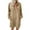 Khaki, variant on DOKOTOO Women's Mini Dress Zip Up Stand Neck Embossed Floral Pattern Casual Dresses