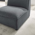 thumbnail image 4 of Sofa Middle Chair, Fabric, Dark Grey Gray, Modern Contemporary Urban Design, Living Lounge Room Hotel Lobby Hospitality, 4 of 8