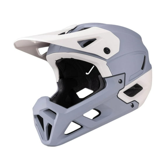 TTETTZ Mountain Bike Helmet Mountain & Road , Lightweight, Ventilation, Breathable with Removable Chin Pad, Cycling Helmet Grey White