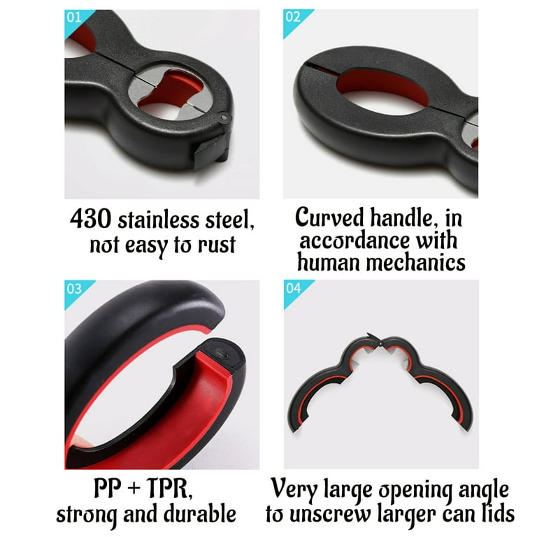 Dropship Multi-Functional 6 In 1 Twist Bottle Opener All In One Jar Gripper  Can Pull Tabs Beer Bottle Opener Beverage Bottle Lid Twist Off Jar Opener  Claw to Sell Online at a
