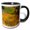 Black/White, variant on 3drose, Colorado, Uncompahgre National Forest. Curved Aspen Trees in Autumn., 11oz Mug