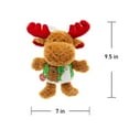 thumbnail image 2 of Holiday Time Plush Winter Reindeer Dog Toy, 2 of 5