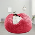 thumbnail image 5 of Taicans Bean Bag Cover (No Filler) Soft Faux Fur Stuffed Animal Bean Bag Storage,Velvet Bean Bag Chair Cover,Fluffy Plush Bean Bag Chair Cover Washable,Comfy Bean Bag Covers for Adults Kids Teen,71in, 5 of 5