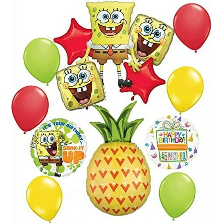 SpongeBob SquarePants Birthday Party Supplies Pineapple Balloon Bouquet Decorations