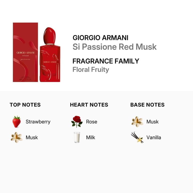 Giorgio Armani S√¨ Passione Red Musk Eau de Parfum, 3.3 Fl Oz