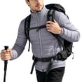 thumbnail image 6 of Ceisia Men Solid Stand Collar Quilted Puffer Jacket Full Zip Lightweight Warm Outer Coat For Fall Winter Outdoor Travel Daily Commute Gift, 6 of 7