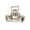 Nickel Plated, variant on B&P Lamp® Solid Brass Friction Swivel with Teeth and Key Style Pin, Tapped 1/8IP on Each End, Unfinished Brass