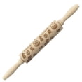 thumbnail image 2 of 3Pcs Embossing Rolling Pin Baking Biscuit Roller w/ Pattern Gloria Rodillo de madera de Pascua, 2 of 9