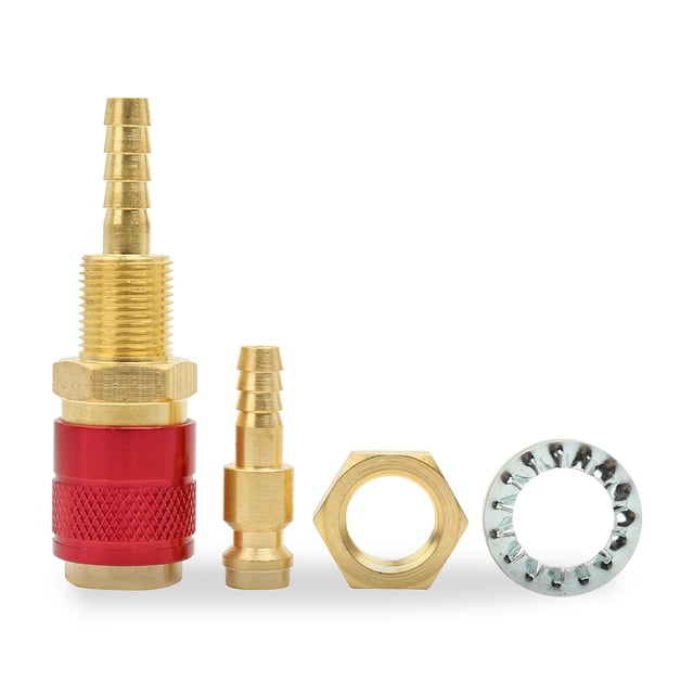 Riwesomey Adaptador de soldadura TIG de conector rápido refrigerado por aire para manguera M6 Suministros de soldadura Rojo Riwesomey TO008389-03