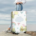 thumbnail image 4 of Uemuo Green Blue Avocado Printed Washable Luggage Cover - Fashion Suitcase Protector Fits 18-32 Inch Luggage -Large, 4 of 9