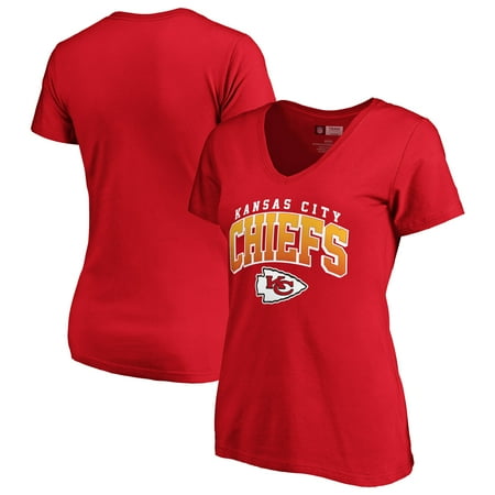 - Women's Fanatics Branded Red Kansas City Chiefs Faded Arch V-Neck T-Shirt