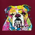 thumbnail image 5 of Wild Bobby Dean Russo Neon Colorful Pug Dog The Bulldog Dog Lover Men Graphic Tee, Maroon, 4X-Large, 5 of 5