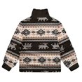 thumbnail image 4 of Hombres Casual Moda Franela Navidad 3D Imprimir Cuello alto Manga larga Sudadera con cremallera Pompotops oipoqjl53039, 4 of 5