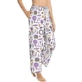 thumbnail image 2 of Xecao Lavender Flowers Women's Straight Lounge Pajama Pants: The Epitome of Relaxed Sleepwear, 2 of 9