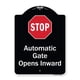 thumbnail image 1 of Signmission Designer Series Sign - La Puerta Automática Se Abre Hacia Adentro Con Símbolo Señal Arquitectónica De Aluminio De Calibre Pesado | Proteja Su Negocio | Hecho En Los Ee.Uu., 1 of 1
