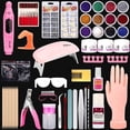 thumbnail image 1 of Mano de práctica de uñas para uñas acrílicas, kits de entrenamiento de práctica de manos de uñas flexibles, mano de goma para uñas postizas para practicar uñas postizas con taladro de uñas, lámpara se, 1 of 5