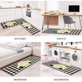 thumbnail image 2 of Buffalo Plaid Lemon Kitchen Rugs and Mats Set 2 Pieces,Spring Summer Kitchen Rug Non Slip Absorbent Mats for Sink Waterproof Runner Rug for Laundry room17 x24 + 17"x48", 2 of 5