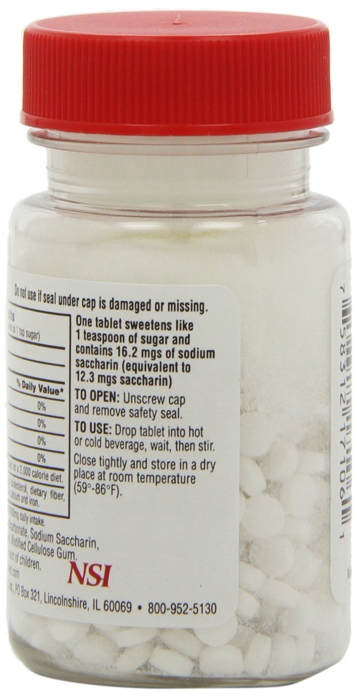 Necta Sweet Saccharin Sugar Substitute Tablets, 1/4 Grain, 500 Ea, 2 Pack - image 4 of 5