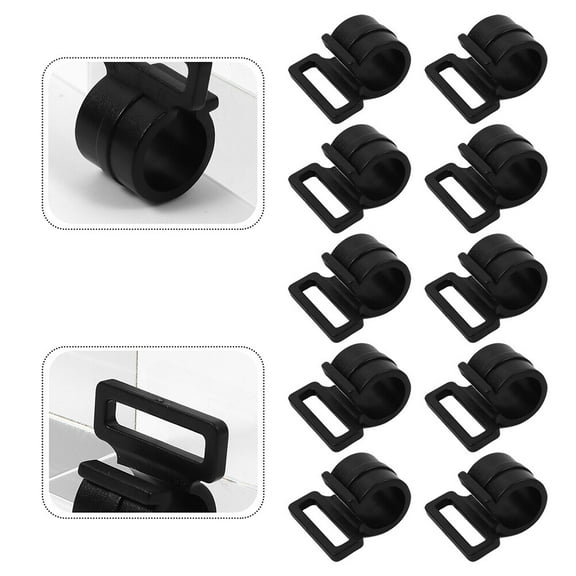 Worgeous 30 Pcs Canopy Clips Tent Pole Accessories Awning Pole Clips 2.5X1.5X1.5cm Black