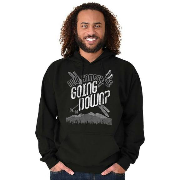 New Hampshire Going Down Ski Slope Hoodie Sweatshirt Women Men Brisco Brands S