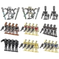 thumbnail image 1 of 28pcs Pack Battle Soldiers, Generals And Droids With Weapons Set, Building Blocks Action Figure Toys Kids, 1 of 5