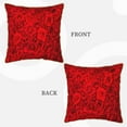 thumbnail image 3 of Kll Red Rose Decorative Throw Pillow Covers Velvet Soft For Couch Sofa Bedroom Living Room Outdoor -20"X20", 3 of 8